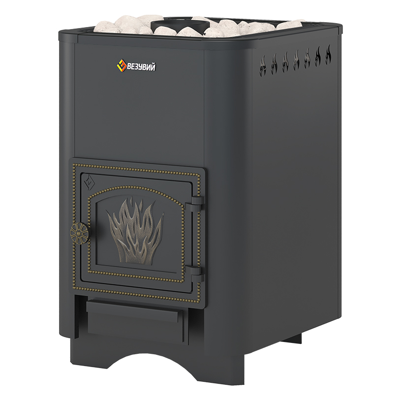 Стальная печь для бани Везувий Русичъ Антрацит 16 (ДТ-3) б/в