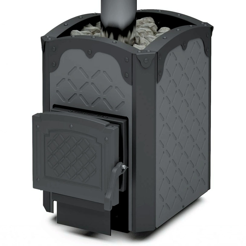   Дровяная печь для бани Теплодар Былина-12 ЧУ (1.2)