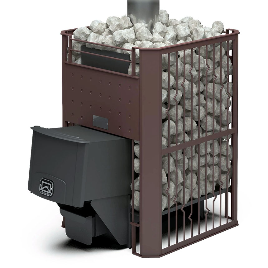   Дровяная печь для бани Теплодар Тамань-сетка 10 Т (1.1)