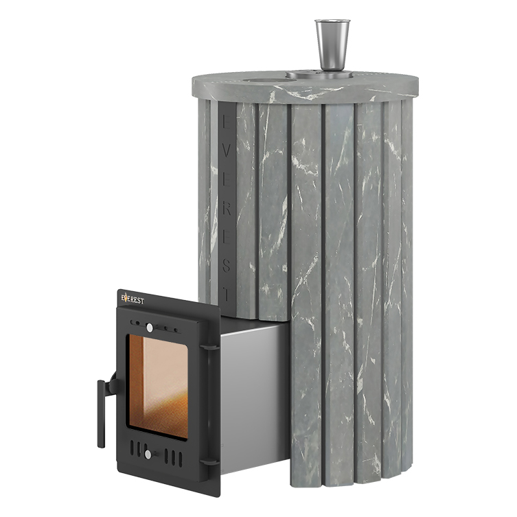 Печь для бани Эверест Steam Master 24 НЕРЖ в ламелях (Талькохлорит, S-20)