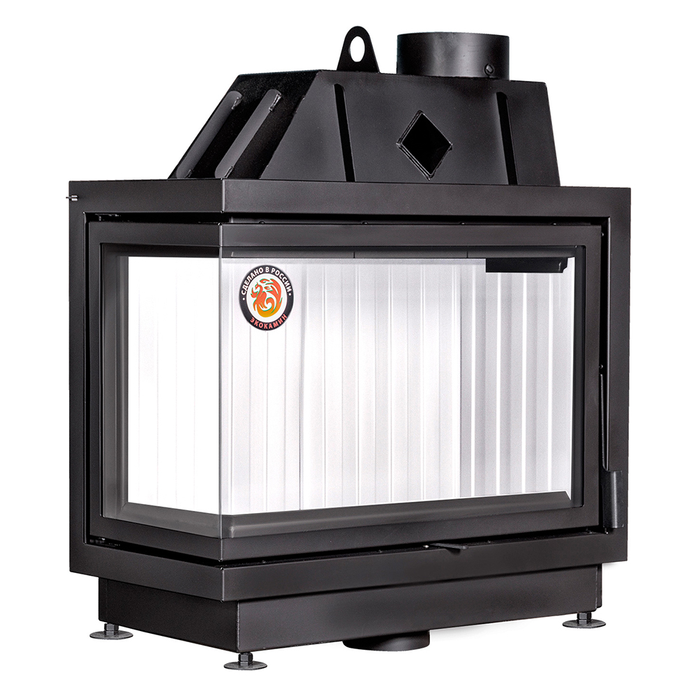   Каминная топка EcoKamin АЛЬФА 800 L левая(Белый шамот)