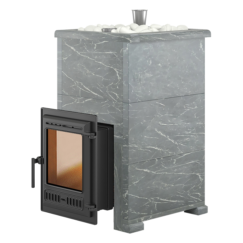   Банная печь Эверест \Steam Master\ 24 ЧУГУН в облицовке(Пироксенит Элит, S-40)