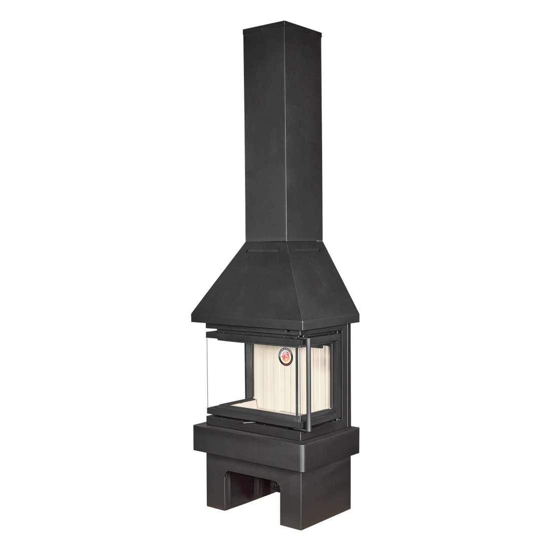   Камин Экокамин Прага Три стекла New