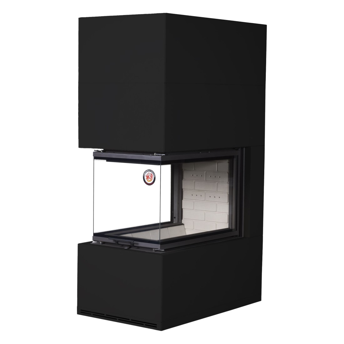   Камин Экокамин Родос 900(Цвет корпуса Слоновая кость, Цвет шамота Чёрный )