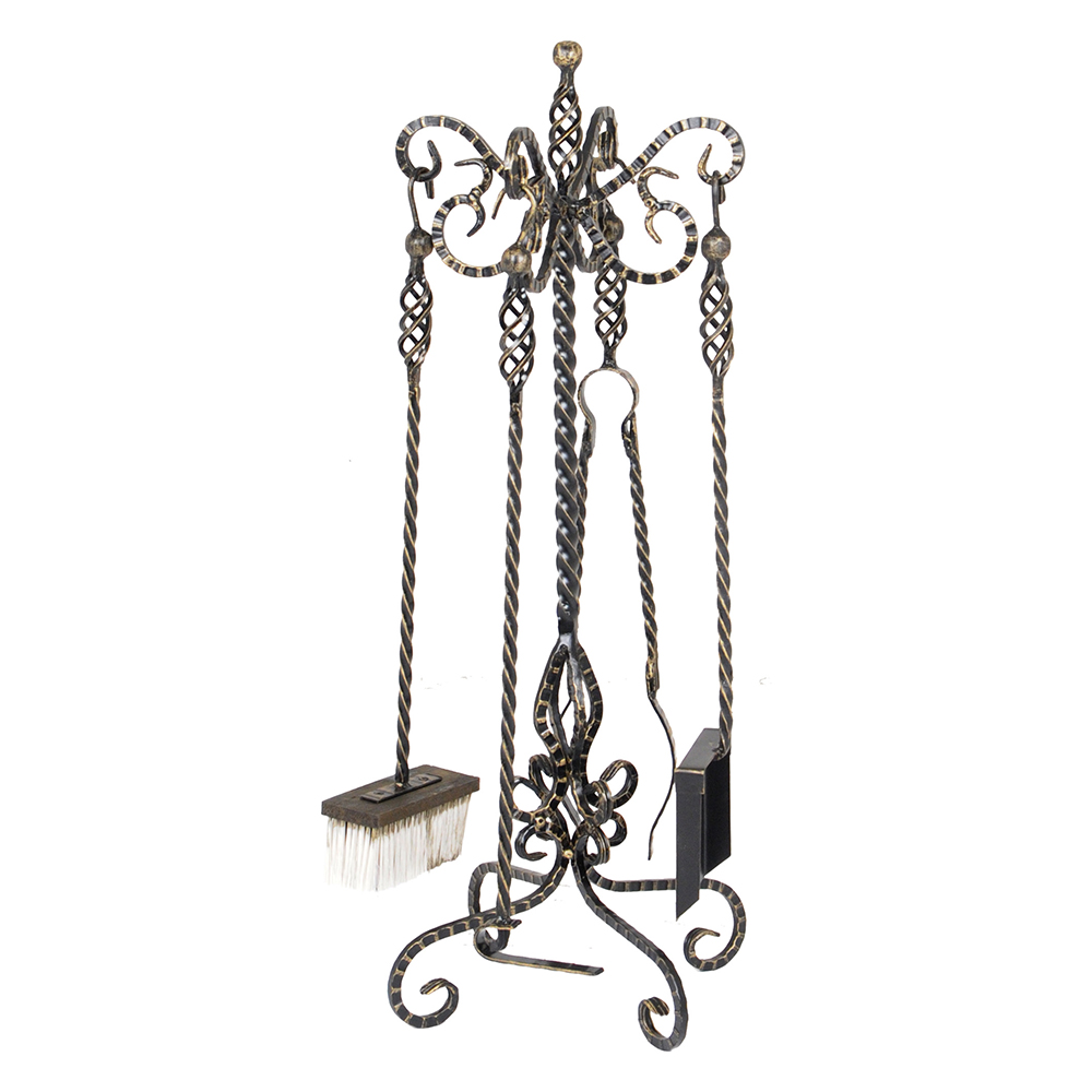 Каминный набор Везувий Везувий N120 кованый (B,S,Ч.)(Цвет Серебро)