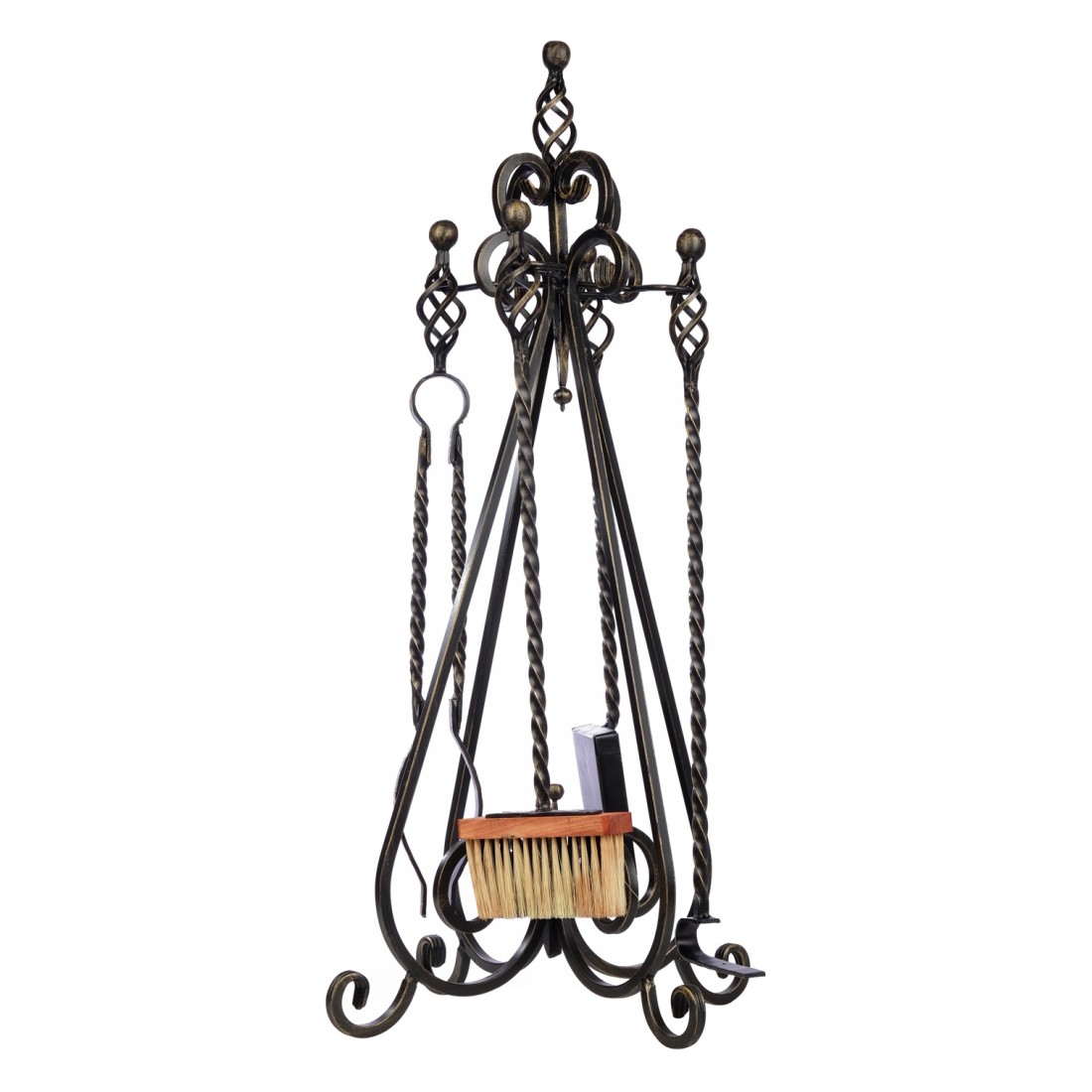  Везувий Кованый каминный набор Везувий N130 (B,S,Ч.)(Цвет Бронзовый)