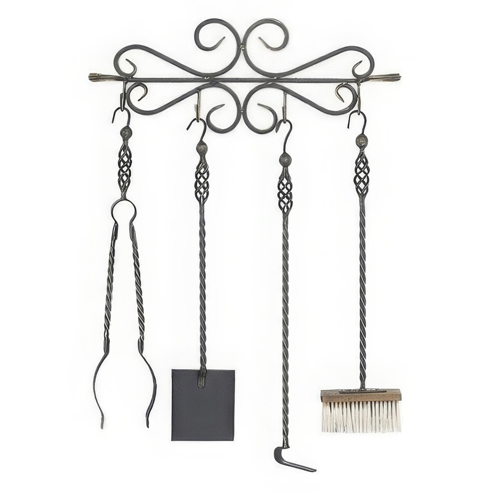 Каминный набор Везувий Везувий N 160 кованый (B,S)(Цвет Серебро)