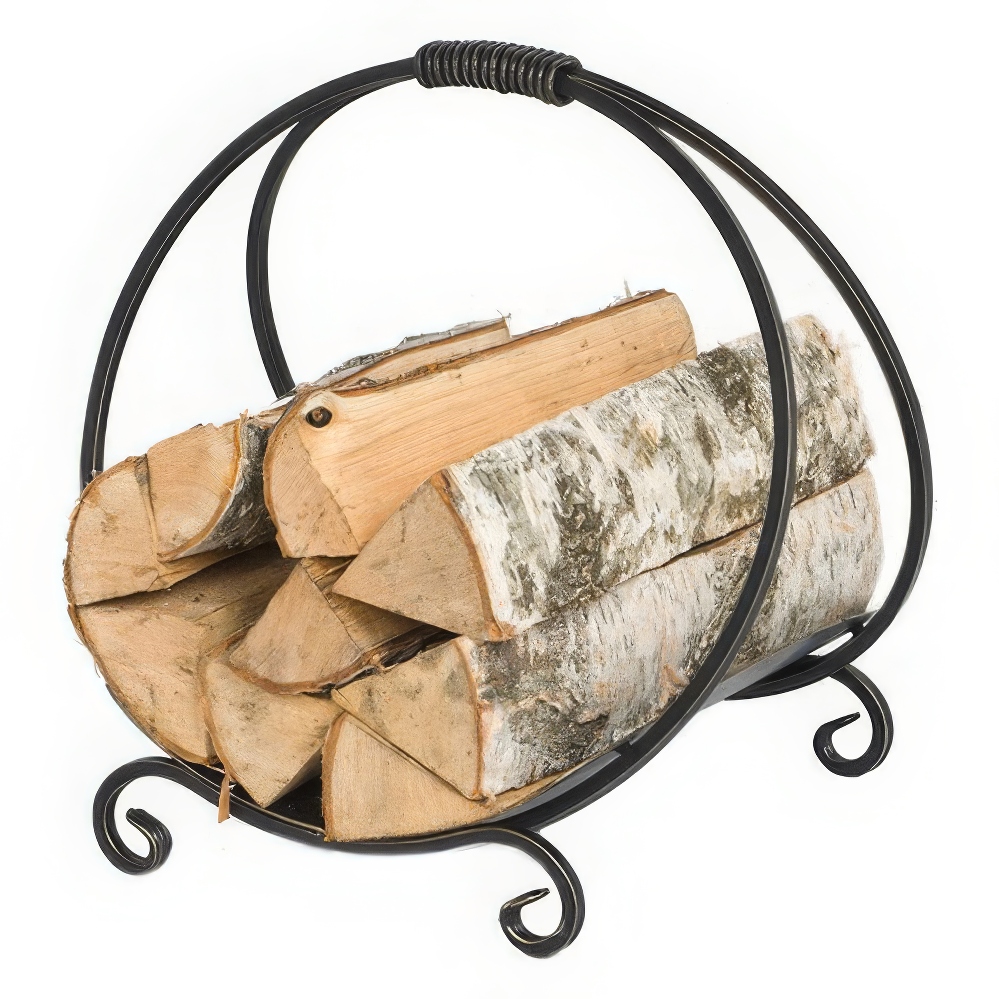   Кованая дровница Везувий D 150(Цвет Серебристый)