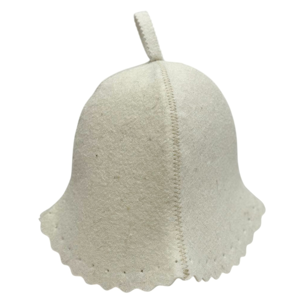   Шапка LK \Колокольчик большой\ белый фетр (арт.5100)