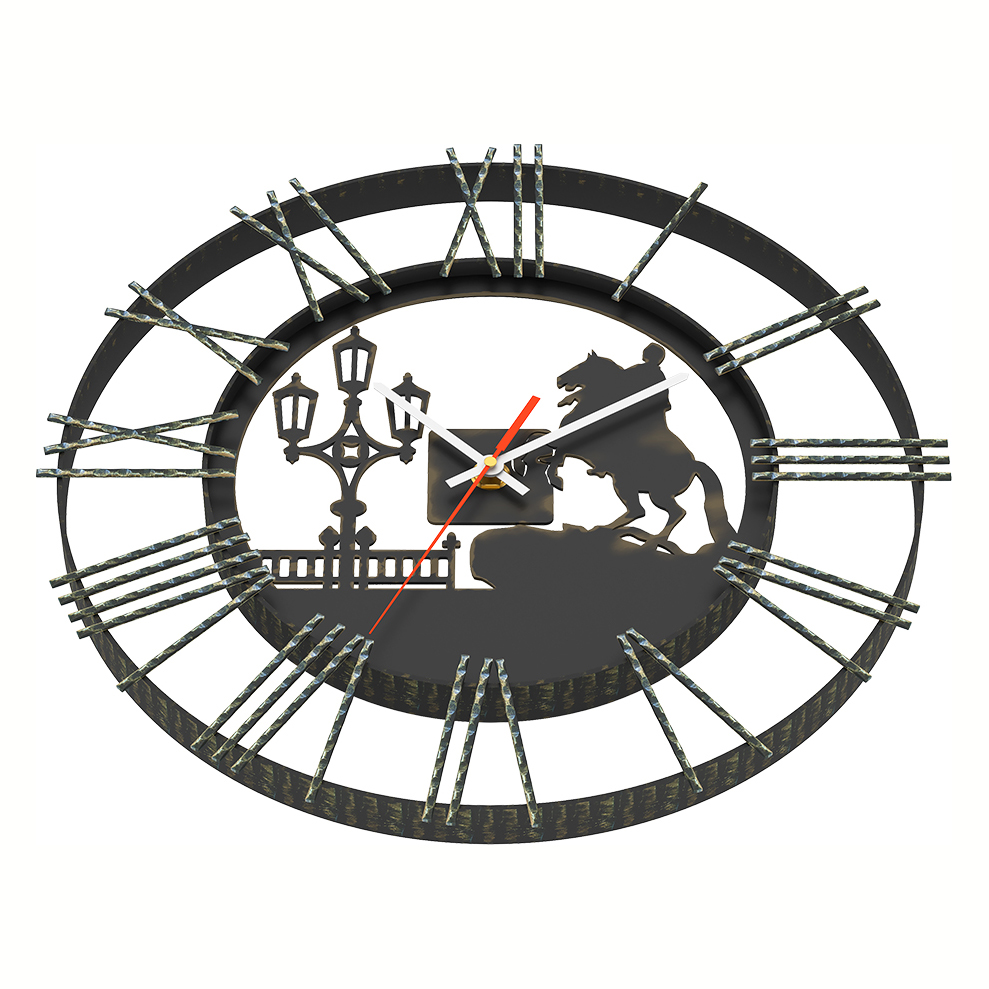   Часы кованные Везувий \Санкт-Петербург\