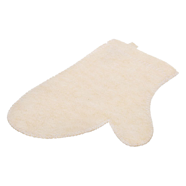   Рукавица банная белая Hot Pot