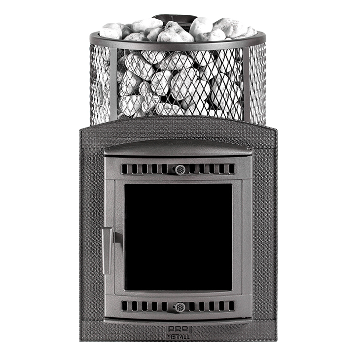   Банная печь ПроМеталл Атмосфера L(Сетка Нерж.сталь, Тоннель Длинный топливный тоннель)