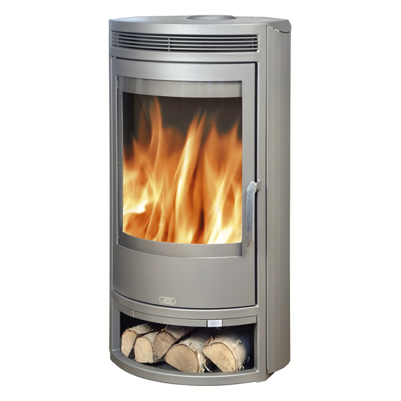   Печь-камин ABX Arktis 6(Черная сталь / бразильский песчаник)