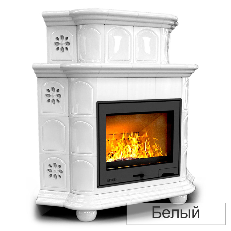   Каминная облицовка КимрПечь Прованс угловой двухъярусный Л-700(Исполнение Роспись, Цвет / Декор Дельфт)