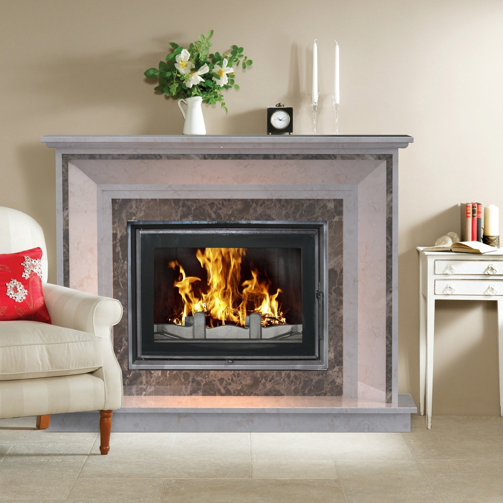   Каминный портал Madeira Bergen(Мрамор Giallo / Milly Grey)