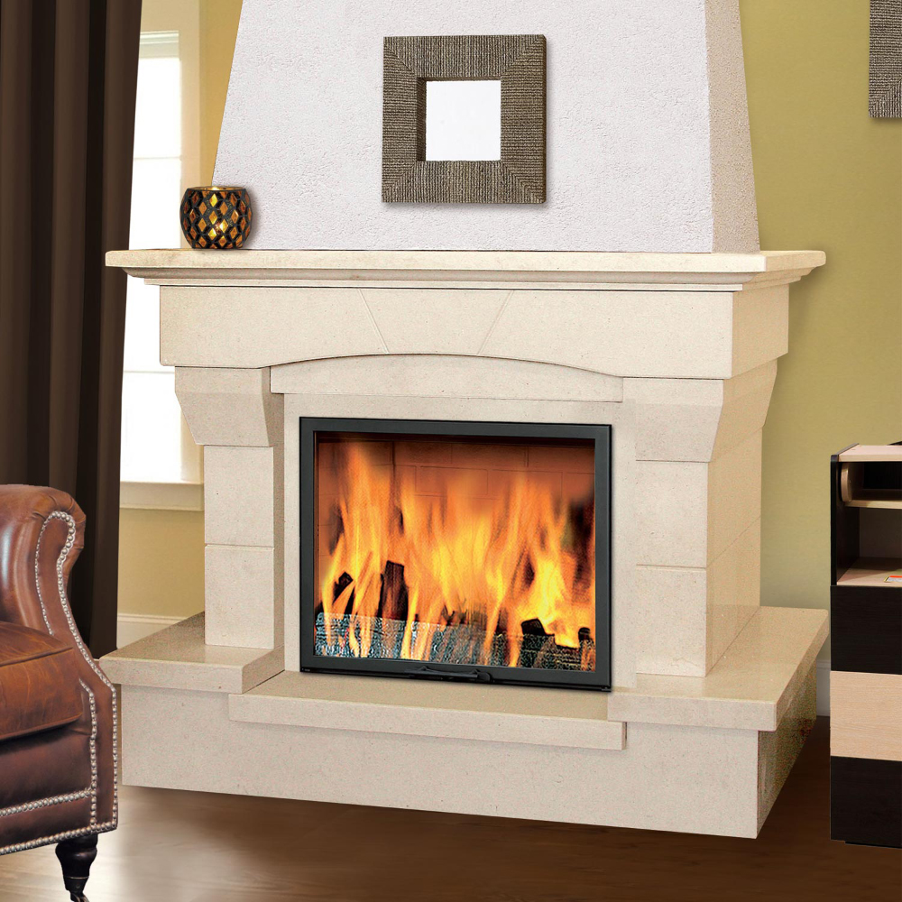   Каминная облицовка Madeira Barbara Standart (пристенная)(Мрамор Giallo, Тип топки под топку 700)