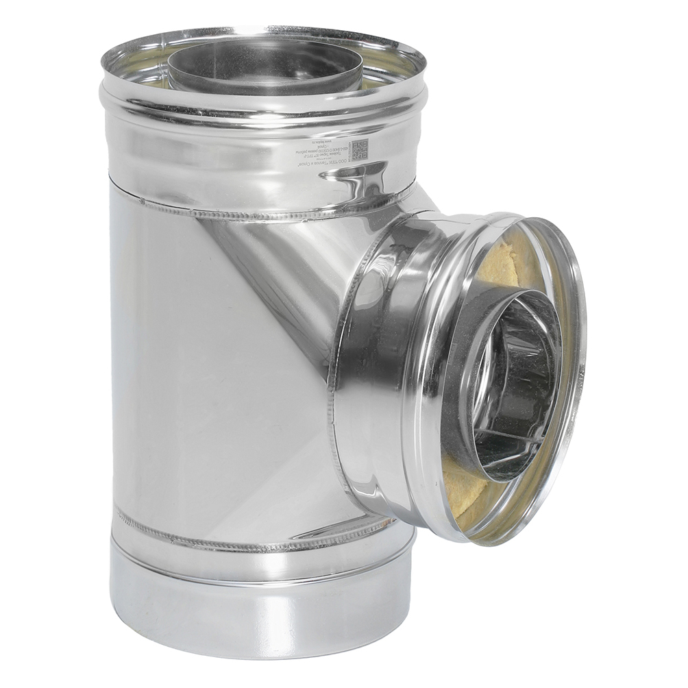   Тройник ТиС Термо 87° ТРТ-Р + 2 хомута, AISI 304(Ø 180/280 мм)