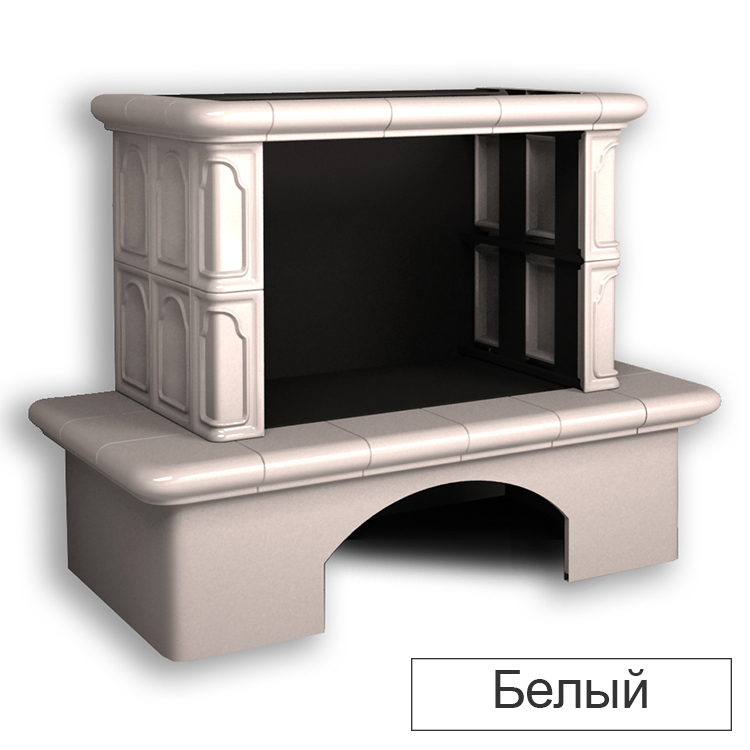   Каминная облицовка КимрПечь Гефест без короба (Исполнение  Однотонный A, Цвет / Декор Ваниль [A2])