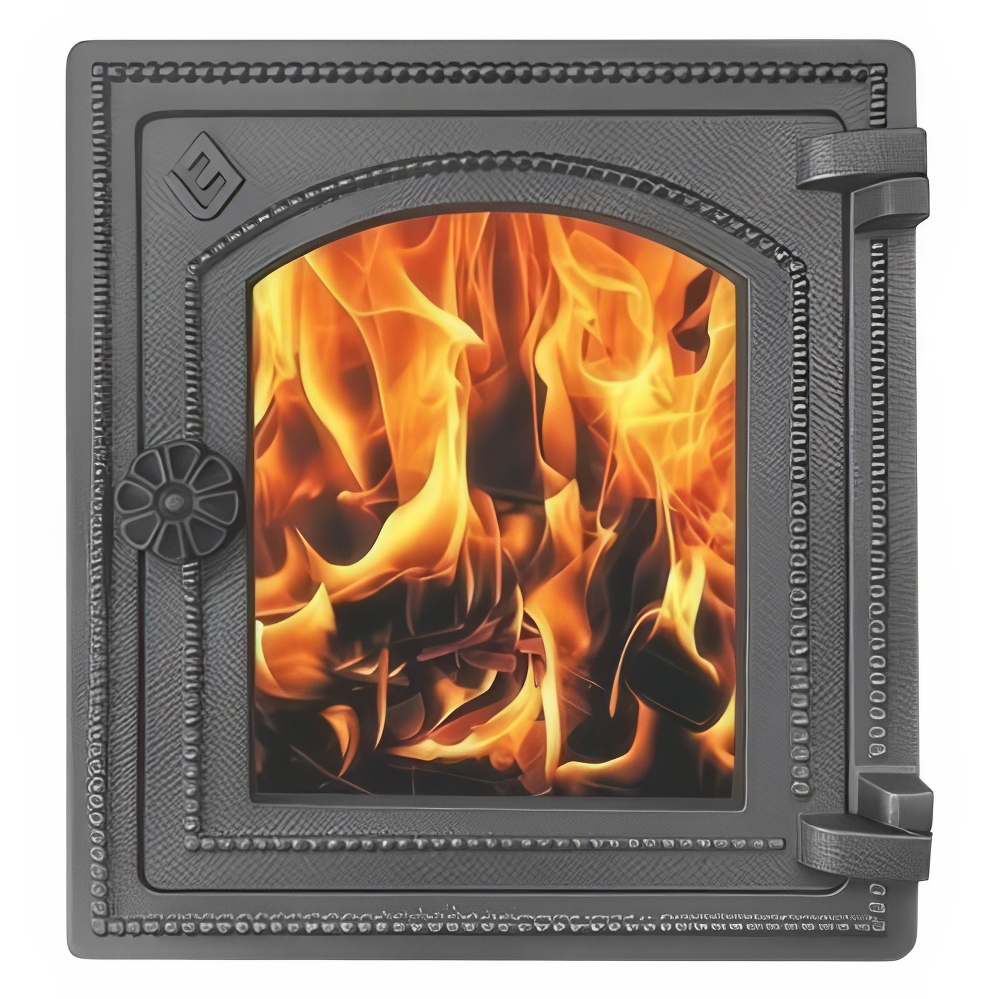   Печная дверца Везувий ДТ-4С (антрацит)