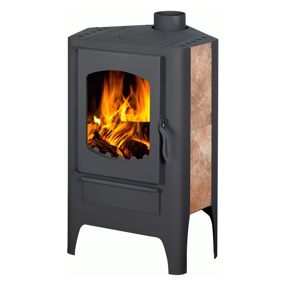   Печь-камин Экокамин Бавария ЭКО угловая с плитой