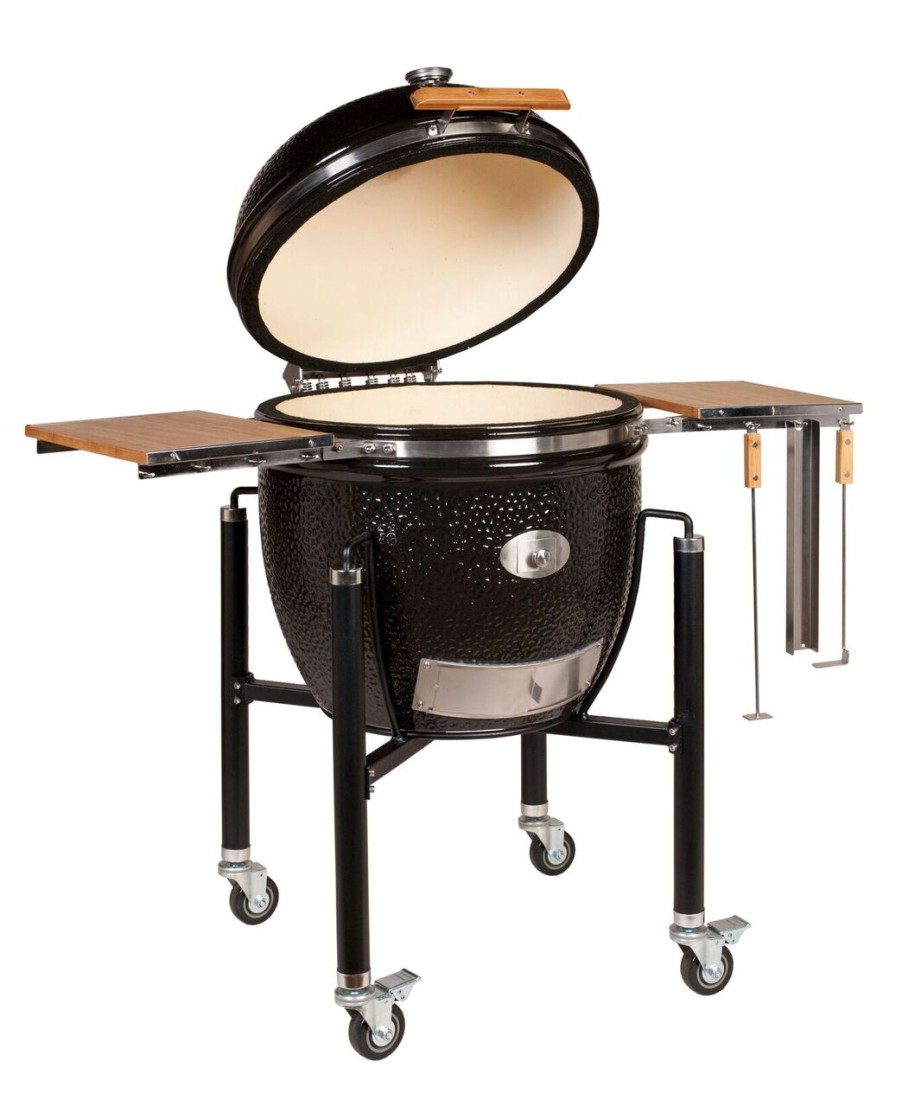   Керамический гриль Monolith Le Chef Pro-Serie 2.0 (с боковыми столиками)(Черный)