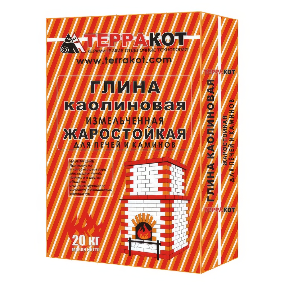   Глина каолиновая печная Терракот, 20 кг