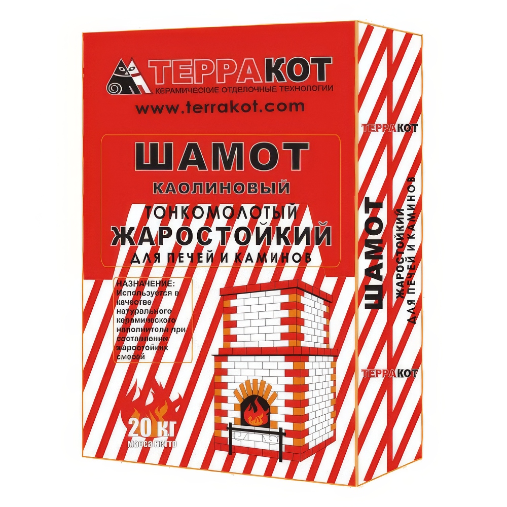   Шамот каолиновый печной Терракот, 20кг