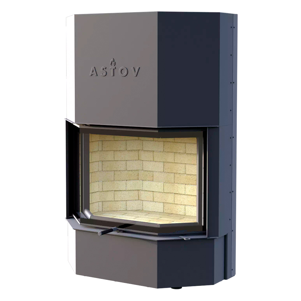 Каминная топка Astov ПП 8857(Футеровка ШСП (широкие стальные пластины))
