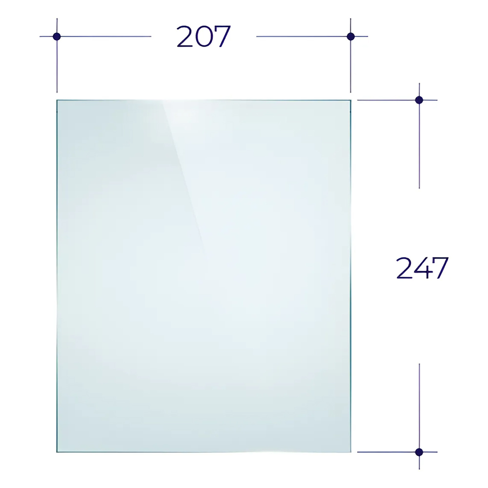   Стекло для каминной дверцы Везувий 270(Арка)