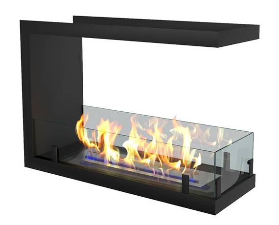   Встраиваемый торцевой сквозной биокамин ZeFire Standart 700