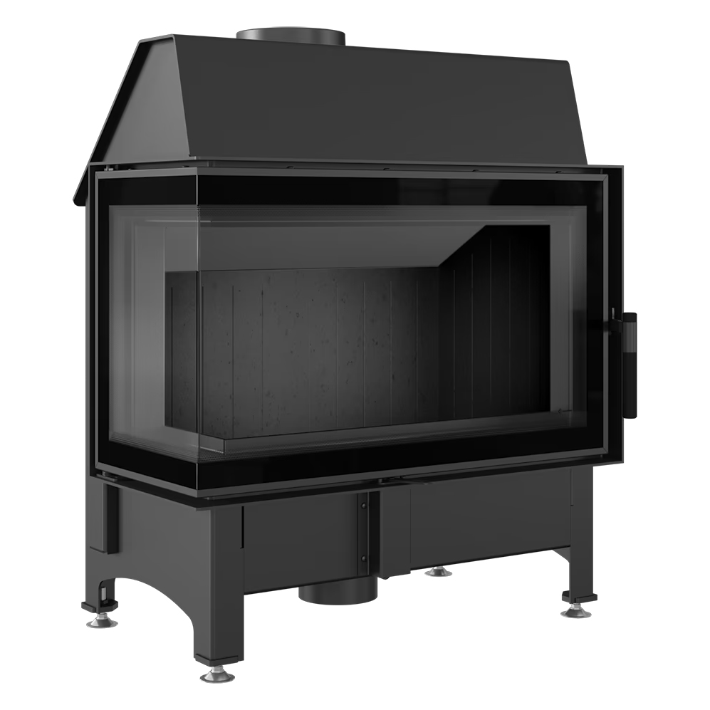   Каминная топка Kratki Zibi/L/BS/DECO(Черная футеровка)