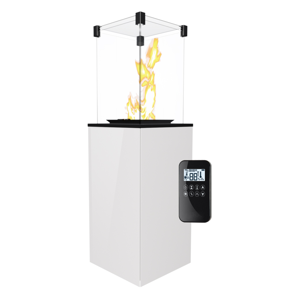   Газовый камин Kratki PATIO/G31/37MBAR с пультом ДУ(CZ - Черное стекло)