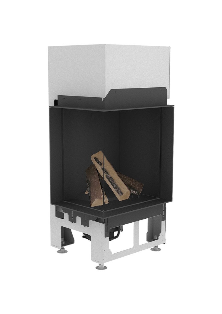   Газовый камин Schmid Ekko G L 45 51(Внутренняя отделка: чёрная, стеклокерамика с зеркальной поверхностью, со светодиодной подсветкой)