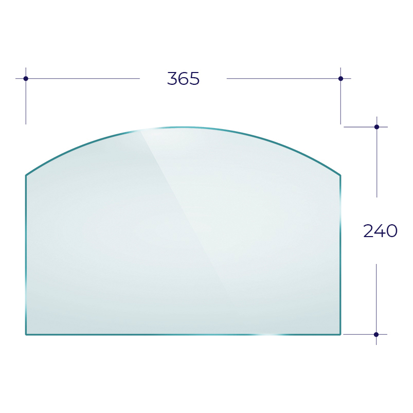   Стекло для каминной дверцы Везувий 230