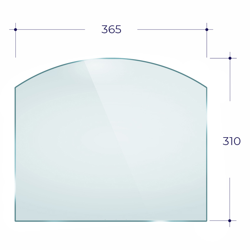   Стекло для каминной дверцы Везувий 240