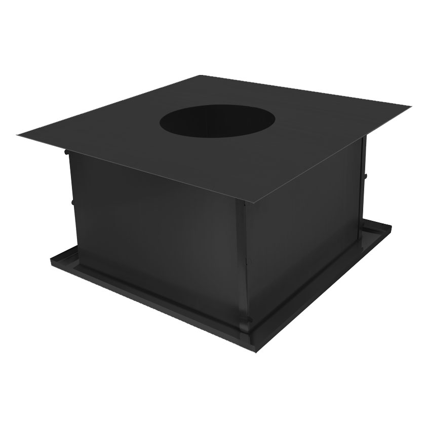 Потолочно-проходной узел ППУ Везувий BLACK (AISI 430/0,5мм)(Ø 305 мм, 600x600)