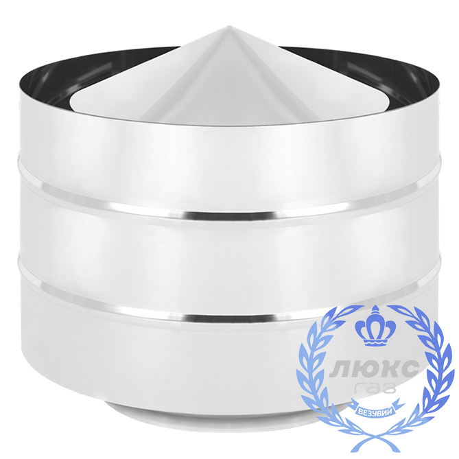 Дефлектор Везувий «Люкс Газ» (нержавейка, AISI 316/304/0,5мм)(Ø 150/250 мм)