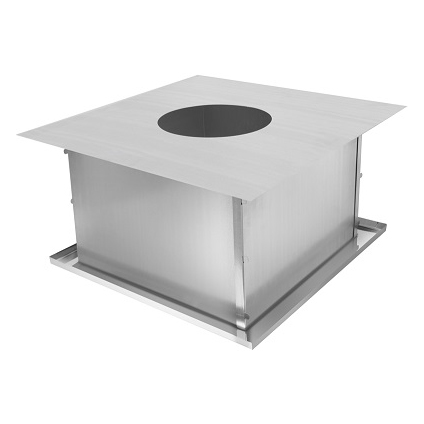 Потолочно-проходной узел ППУ Везувий разборный (оц+нерж, AISI 430/0,5мм)(Ø 125 мм)