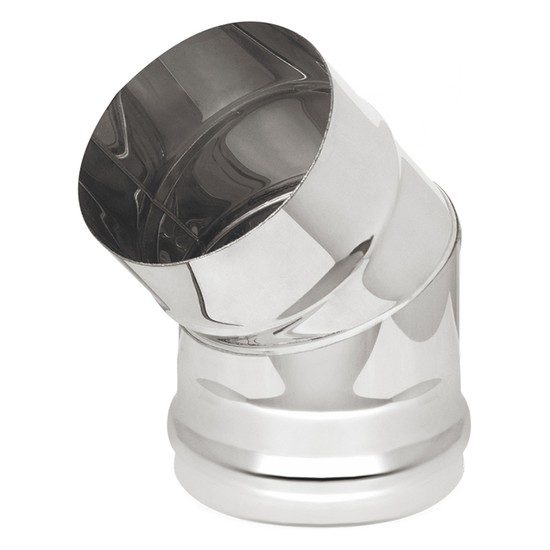 Колено Везувий 45° 3 секции (нержавейка, AISI 430/0,8мм)(Ø 150 мм)