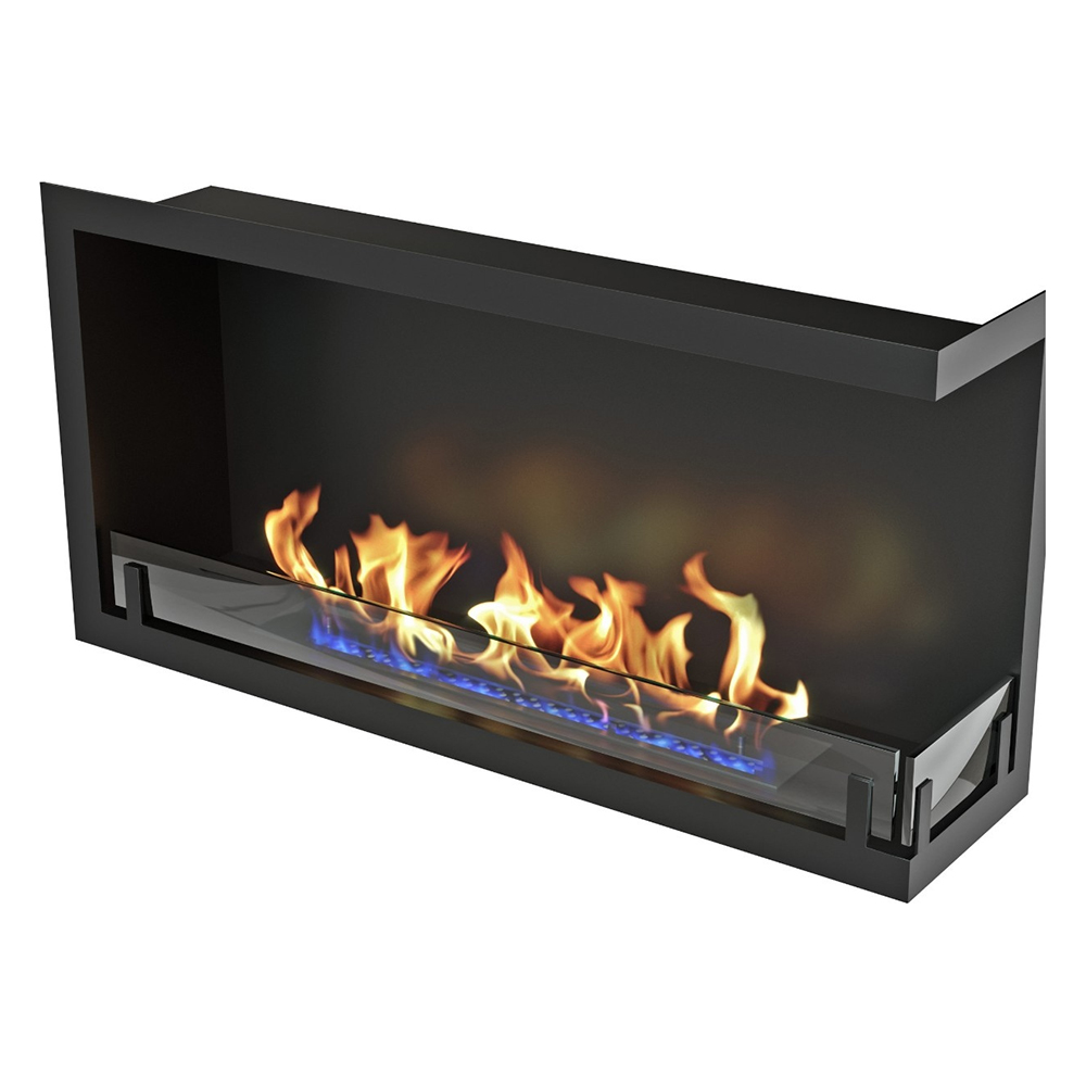   Встраиваемый угловой биокамин ZeFire Standart 900(Расположение Правый, Стемалит Без стемалита)