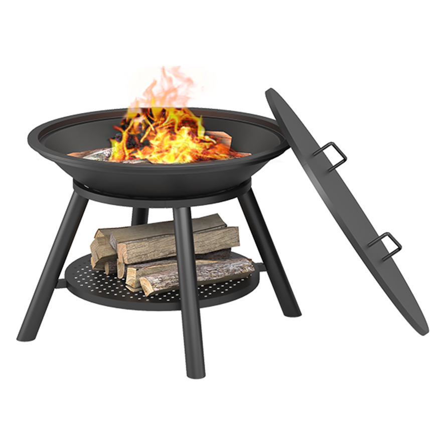   Чугунная костровая чаша Fantastic Ø 700 Престиж (чаша + подставка престиж +крышка)