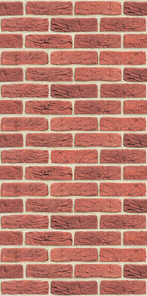   Плита Фаспан Везувий  Кирпичный №1005(Размер 1200х600х8 мм, Направление рисунка Горизонталь)