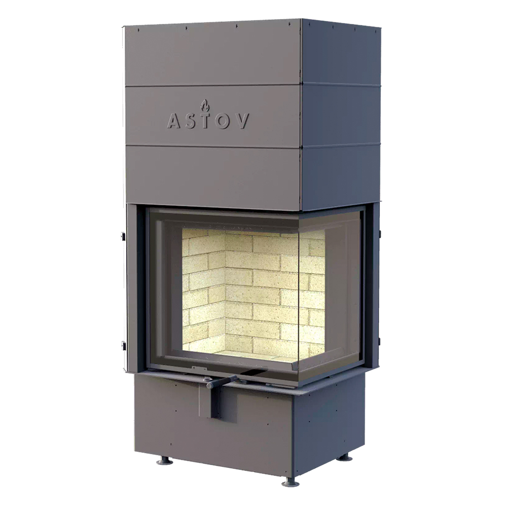Каминная топка Astov П2С 6057(Расположение L - левая, Футеровка 3D панели)