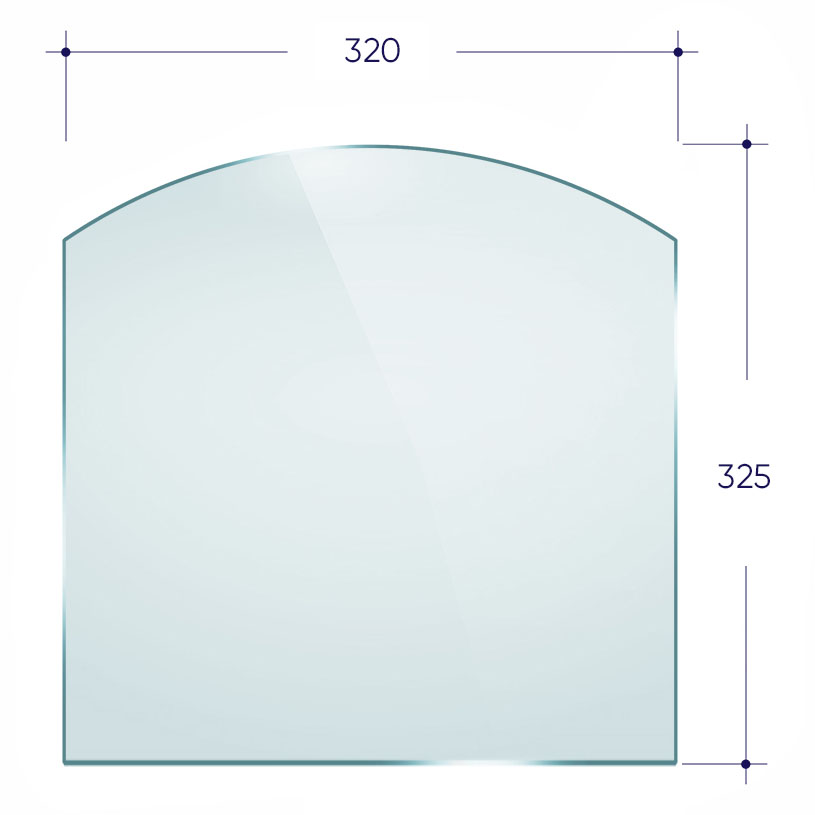   Стекло Etna Арка (для БКД) (320х325 мм)