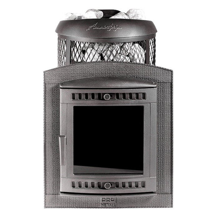   Банная печь ПроМеталл Атмосфера L с комбинированной облицовкой(\Россо Леванто\)