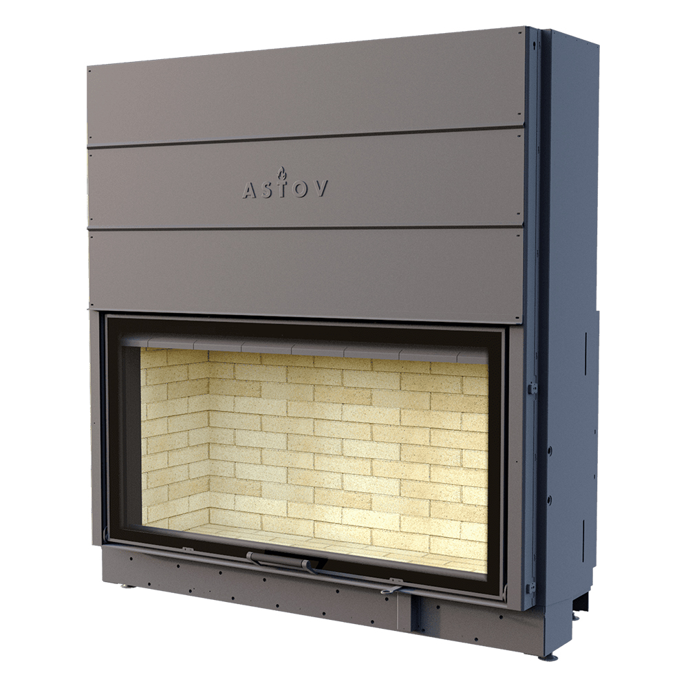 Каминная топка Astov ПС 15080(Футеровка ШСП (широкие стальные пластины))