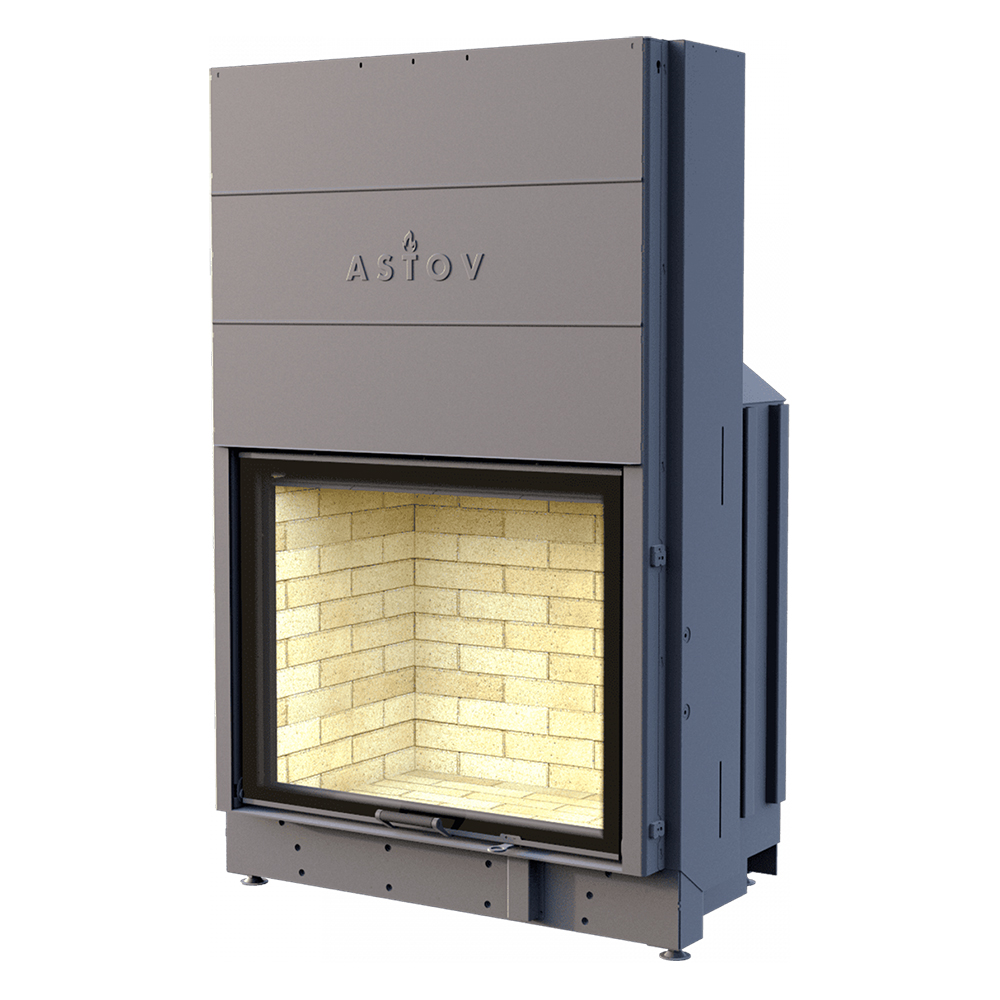 Каминная топка Astov ПС 9074 У(Футеровка 3D панели)