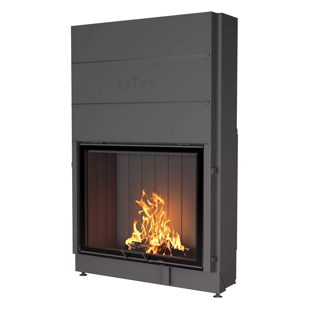 Каминная топка Astov ПС 10080(Футеровка ШСП (широкие стальные пластины))