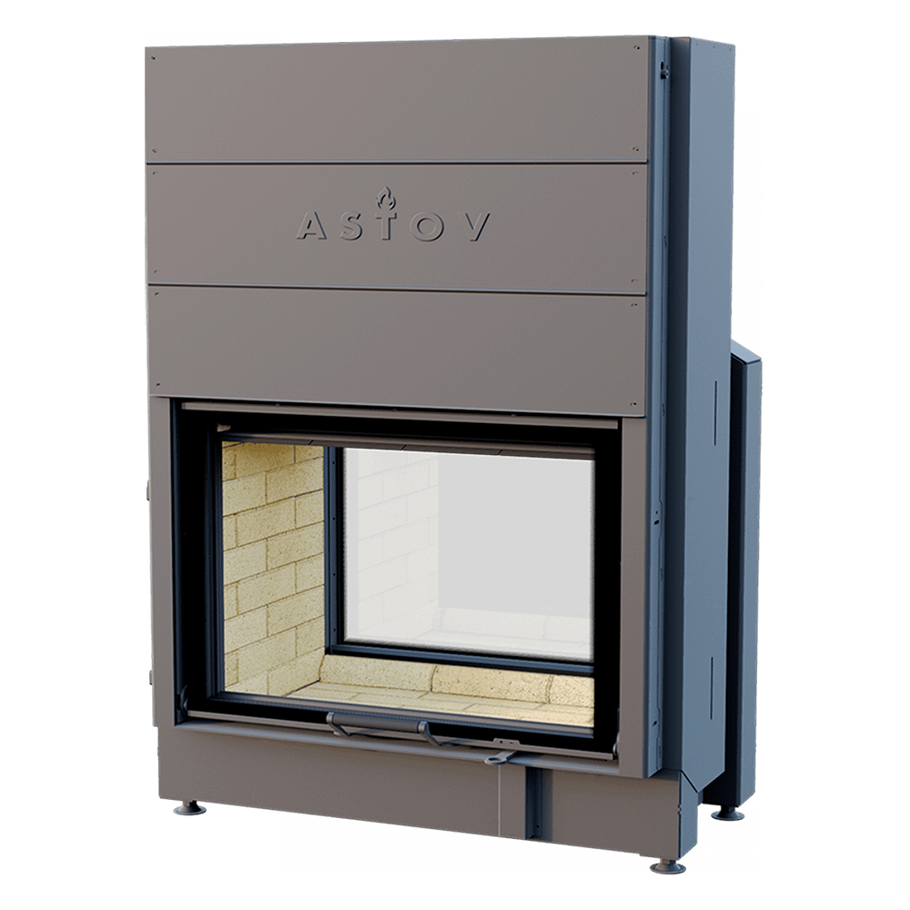 Каминная топка Astov ПТ 8057(Футеровка темная керамика)