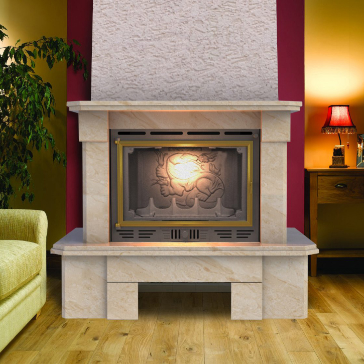   Каминная облицовка Madeira Luisa Standart (угловая)(Мрамор Giallo, Тип топки под топку 700)